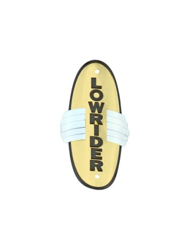 Lowrider Wing Name Plate Gold Chrome-Wing.